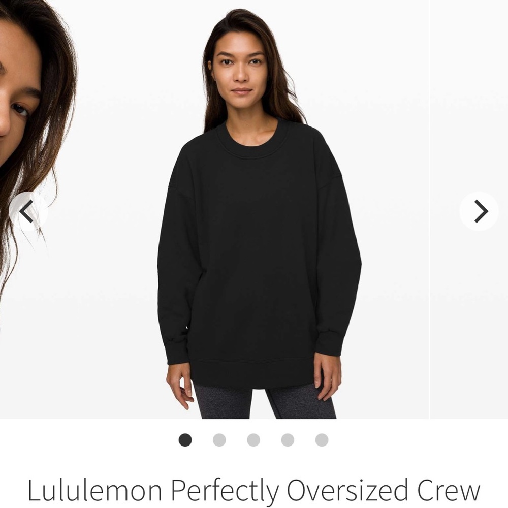 Lululemon Black Perfectly Oversized Crew Sweater